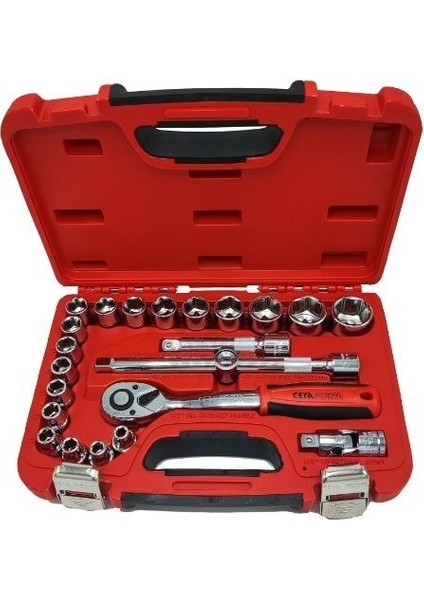 C20-23PH4 1/2'' 6 Köşe Lokma Takımı 23 Parça