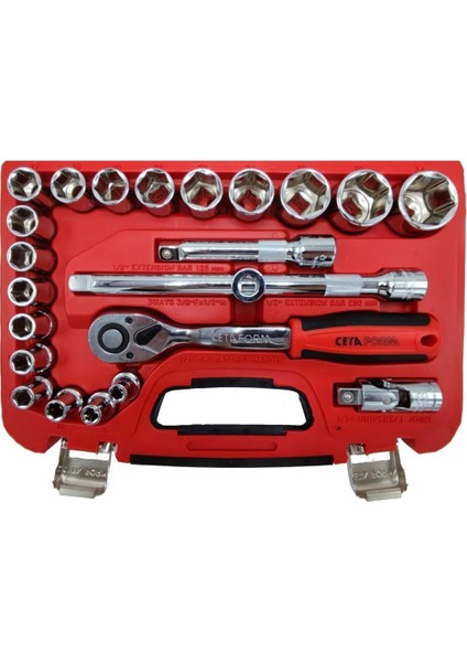 C20-23PH4 1/2'' 6 Köşe Lokma Takımı 23 Parça