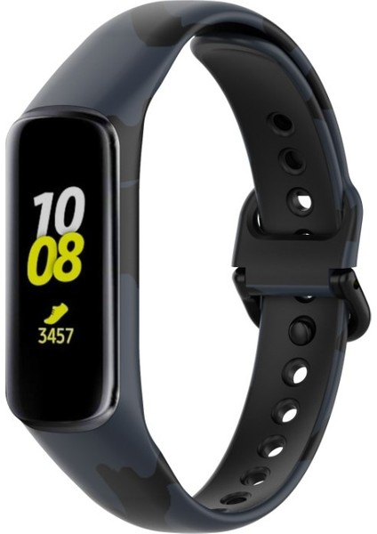 Samsung Galaxy Fit 2 R220 Kamuflaj Desenli Kordon Kayış