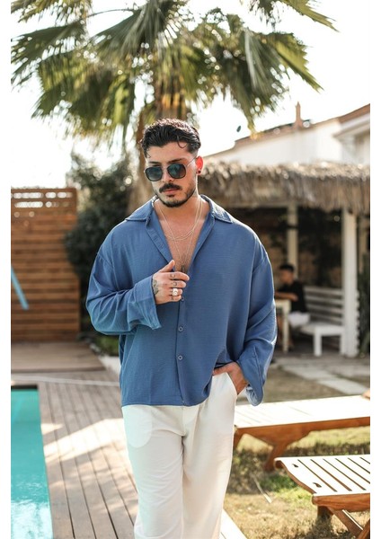 Dokulu Oversize Yazlık Gömlek indirimleri