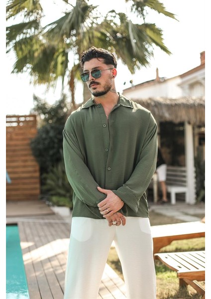 Dokulu Oversize Yazlık Gömlek fırsatları