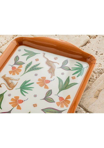 Exotic Flower Melamin Tepsı 37X18 cm Sarı fiyatları