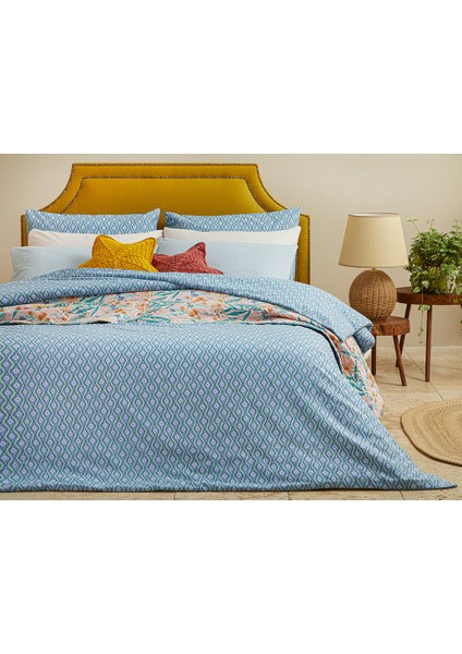 Quarto Kolay Ütülenir Çift Kişilik Nevresım 200 x 220 cm Mavi