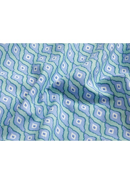Quarto Kolay Ütülenir Çift Kişilik Nevresım 200 x 220 cm Mavi