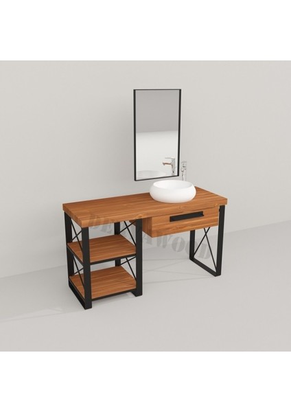 Larix Banyo Dolabı 40*140*76 Açık Ceviz