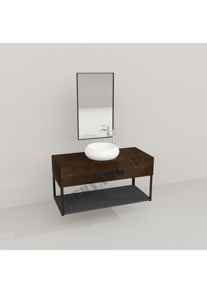 Wind Ahşap Banyo Rafı 40*140*76 Ceviz