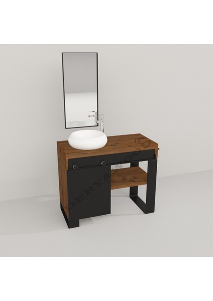 Ordo Ray Kapak Banyo Dolabı 40*140*76 Ceviz Pürüzsüz