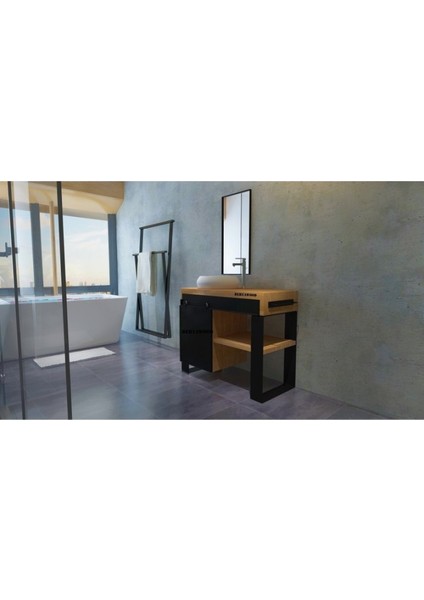 Ordo Ray Kapak Banyo Dolabı 40*140*76 Ceviz Pürüzsüz modelleri