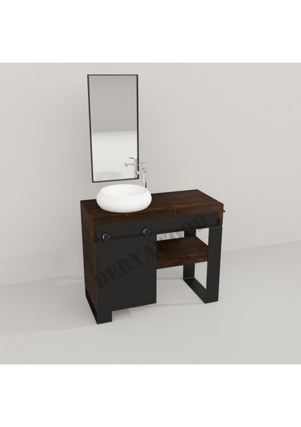 Ordo Ray Kapak Banyo Dolabı 40*120*76 Ceviz