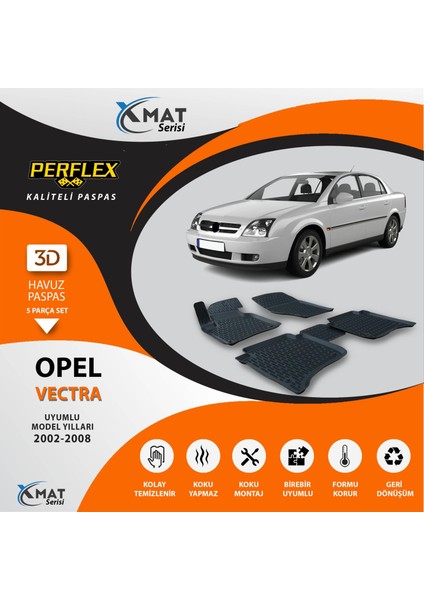 Paspas 3D Havuzlu X-Mat Vectra C 2002-2008