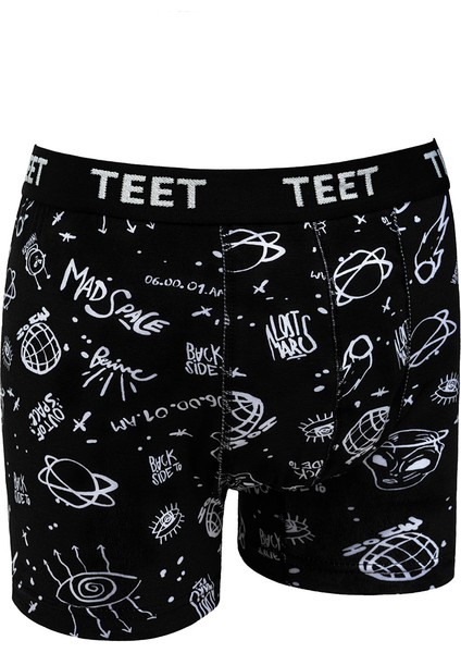 Erkek Boxer Pamuklu Desenli Deluxe 5'li Set