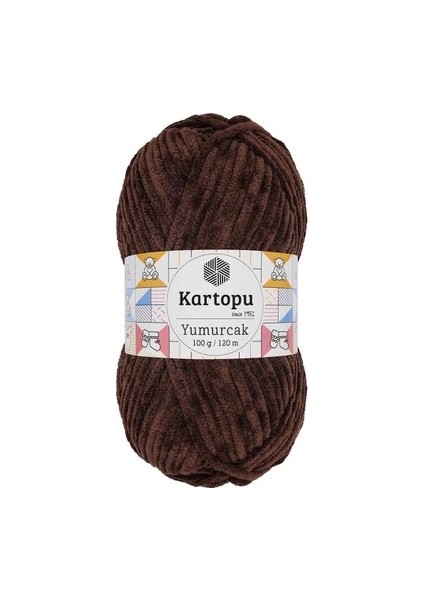 Yumurcak K818 5 Adet Kadife Ip Kahverengi