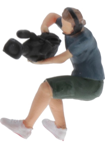 Mini 1:87 Boyalı Paparazzi Fotoğrafçısı Insanlar Bina Düzenini Erişim Koyu Gri Yarı Çömelme (Yurt Dışından) fiyatları