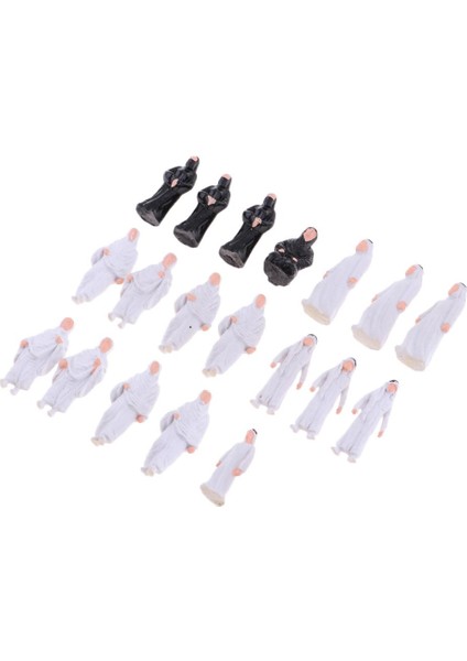 20 Adet Plastik Boyasız 1: 100 Ölçekli Model Figürler Insan (Yurt Dışından)