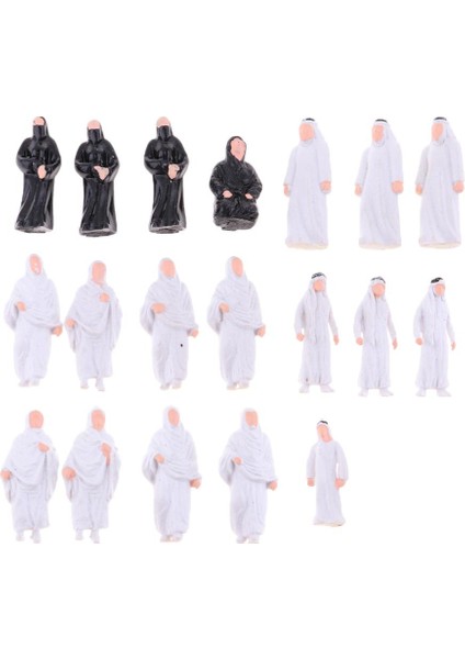 20 Adet Plastik Boyasız 1: 100 Ölçekli Model Figürler Insan (Yurt Dışından)