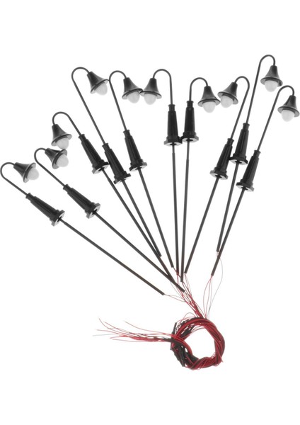 10/paket Model Tren Demiryolu Sokağı Işığı 1:75 LED Yol Lamp Lamposts 12V 1:75 Beyaz (Yurt Dışından) fiyatları