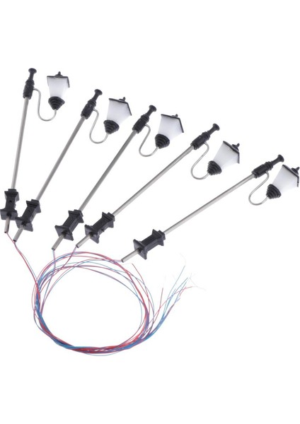 5 Adet Model Demiryolu Sokak Işık Duvar Işıkları 1: 100 Ölçek (Yurt Dışından)