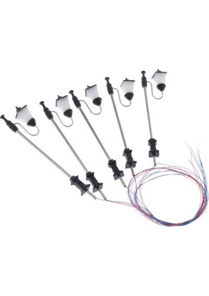 5 Adet Model Demiryolu Sokak Işık Duvar Işıkları 1: 100 Ölçek (Yurt Dışından) modelleri