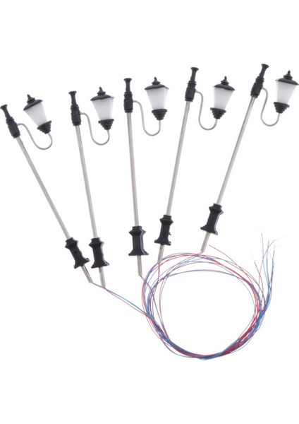 5 Adet Model Demiryolu Sokak Işık Duvar Işıkları 1: 100 Ölçek (Yurt Dışından) indirimleri