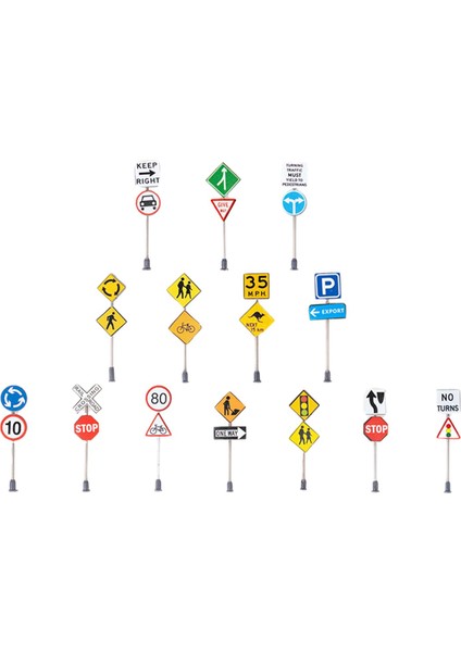 14PESICES Trafik Işaretleri Diy Mikro Peyzaj Dekorasyon Yol Işaretleri Aksesuarlar (Yurt Dışından)