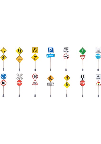 14PESICES Trafik Işaretleri Diy Mikro Peyzaj Dekorasyon Yol Işaretleri Aksesuarlar (Yurt Dışından) fiyatları