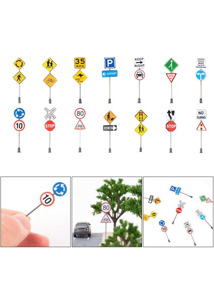 14PESICES Trafik Işaretleri Diy Mikro Peyzaj Dekorasyon Yol Işaretleri Aksesuarlar (Yurt Dışından) fırsatları