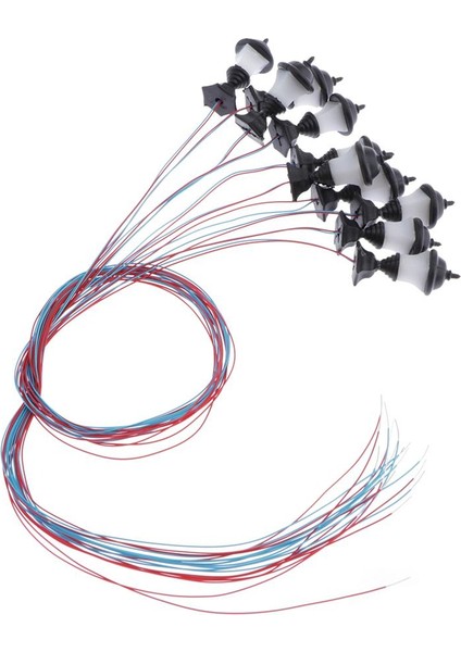 10 Parça 1: 100 Model Demiryolu Tren Lambası Sokak Lambaları Ho Ölçek LED (Yurt Dışından)