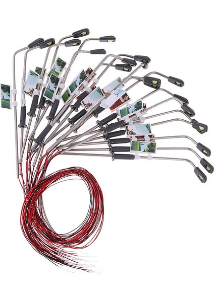 20X 1/200 Model Tren Avlu Lambası Post LED Street Lappost Lights Ho Düzen (Yurt Dışından)