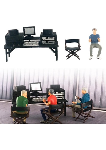 3 Adet Boyalı Figürler Insanlar Manzara Sahne Noel Gri Için Çekimler (Yurt Dışından) indirimleri