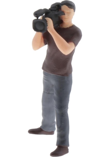 Mini 1:87 Boyalı Paparazzi Fotoğrafçısı Insanlar Bulma Düzenini Eğitmek (Yurt Dışından)