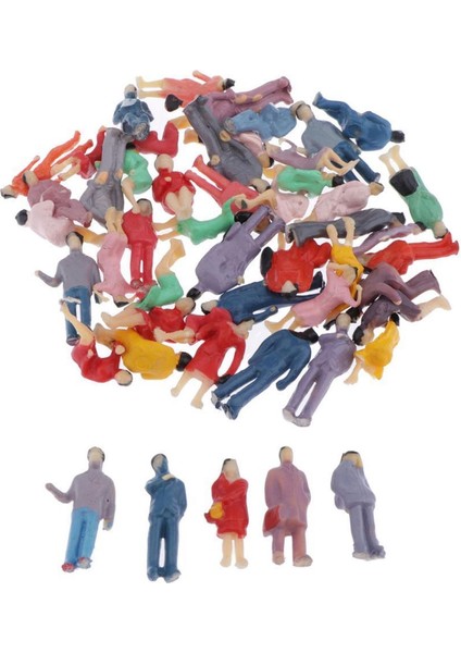 200X Ho Ölçek Boyalı 1:87 Figürler Mini Sokak Bina Düzeni Diorama (Yurt Dışından) fiyatları