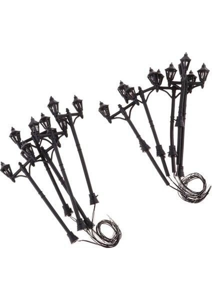 1/75 - 1/200 Street Light LED Tren Kum Masa Model Parkı Için Çift Kafa Lambası (Yurt Dışından)