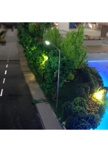 10 Adet/pack Model Demiryolu Lampost Lambaları Ho Oo Ölçekli LED 1: 100 Için Sokak Işıkları (Yurt Dışından) modelleri