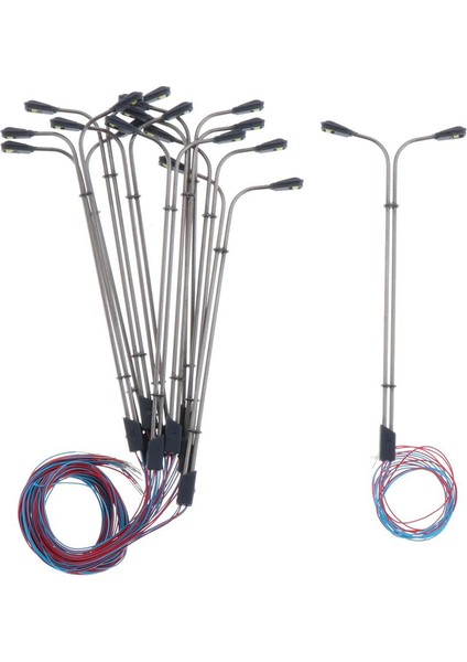 10X Model Demiryolu Lampost Lambaları Sokak LED Işıkları Ho Oo N Z Ölçek 1: 150 (Yurt Dışından) modelleri