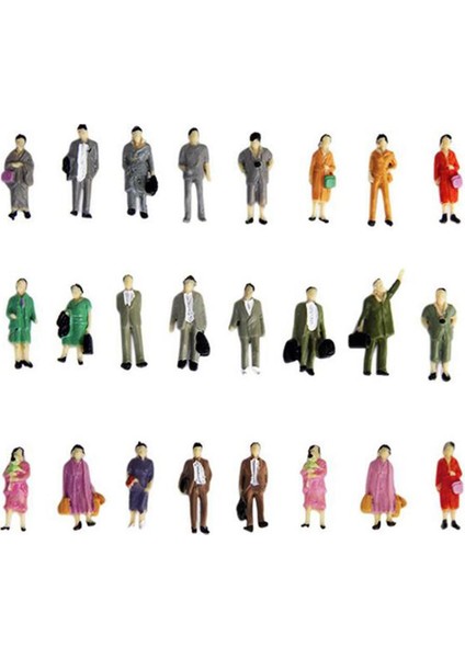 50 Adet 1/87 Ho Renk Figürleri Demiryolu Süsleri Aksesuarları Için Model Modeli (Yurt Dışından) fiyatları