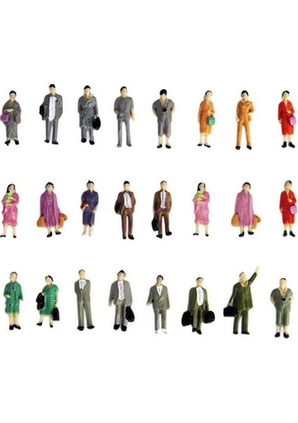 50 Adet 1/87 Ho Renk Figürleri Demiryolu Süsleri Aksesuarları Için Model Modeli (Yurt Dışından) modelleri