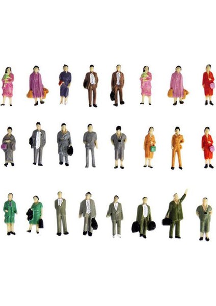 50 Adet 1/87 Ho Renk Figürleri Demiryolu Süsleri Aksesuarları Için Model Modeli (Yurt Dışından) fırsatları