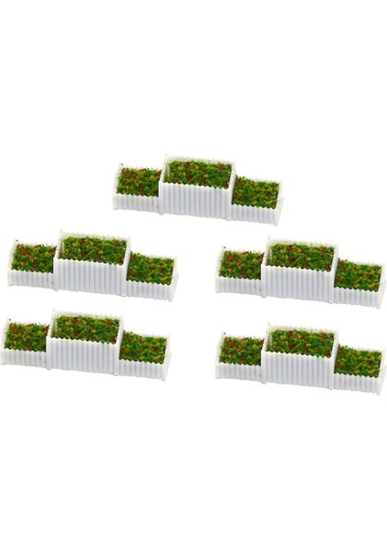5 Paket Z Gauge 1/200 Çiçek Yatağı Minyatürler Model Sandtable Diorama (Yurt Dışından)