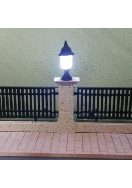 10X Kablolu LED Sokak Lambası 1: Tren Demiryolu # 1 Için 100 Gauge H0 (Yurt Dışından)