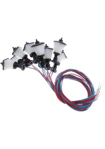 10 Adet 1: 100 Ölçekli LED Sokak Lambaları Kum Masa Modeli Yapı Dekoru 1.9 cm (Yurt Dışından)
