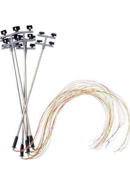 5 Bölge 1: 100 Ho Ölçekli Model Demiryolu Yard Street Manzara Işığı LED Lampost (Yurt Dışından) fiyatları