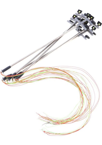 5 Bölge 1: 100 Ho Ölçekli Model Demiryolu Yard Street Manzara Işığı LED Lampost (Yurt Dışından) fırsatları