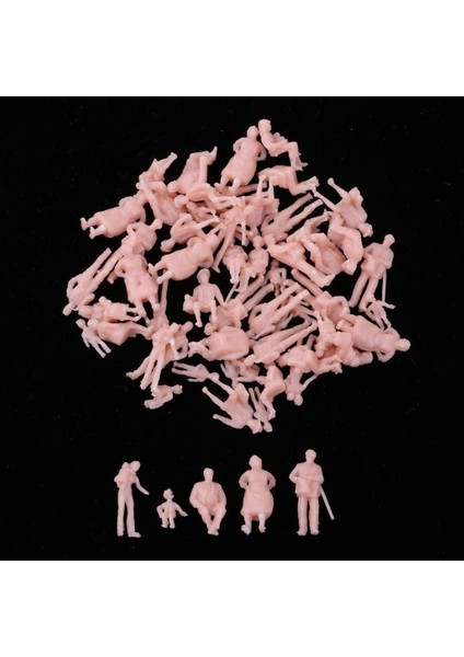60 Adet 1:87 Plastik Aile Insanları Figür Tren Mimarisi Düzeni Ho Ölçeği (Yurt Dışından)