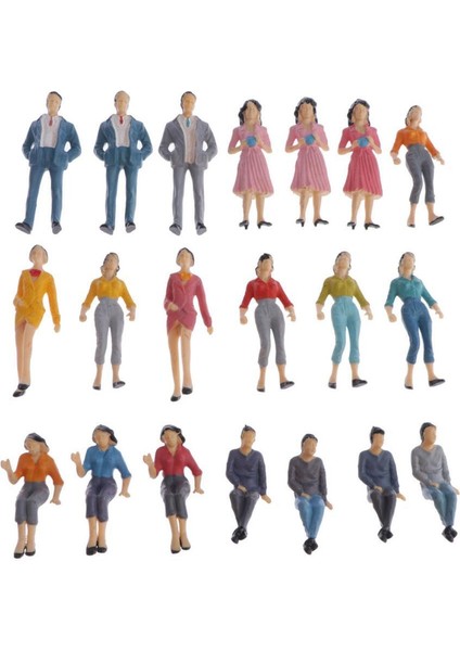 20 Adet 1/25 Kum Masa Bebek Modeli Dıy El Yapımı Bina Modeli Malzemesi Yeni (Yurt Dışından)