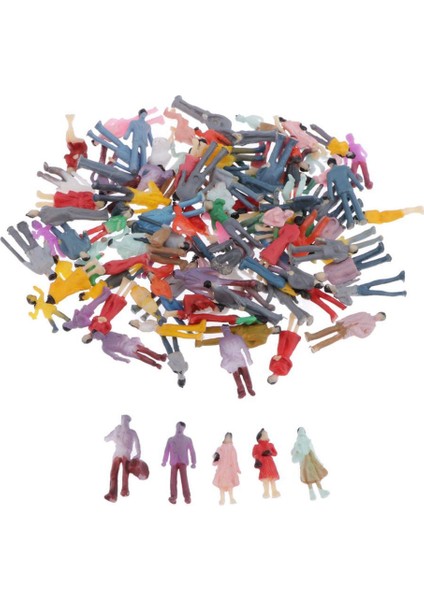 100 Adet Plastik Ho Gauge 1: 100 Figürler Mini Sandttable Tren Demiryolu Manzarası (Yurt Dışından)