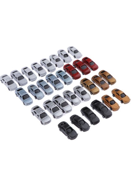 Mini Model Boyalı Araba 1: 200 Ölçekli Park Sahnesi Sokak Düzeni - 30 Paket (Yurt Dışından) fırsatları