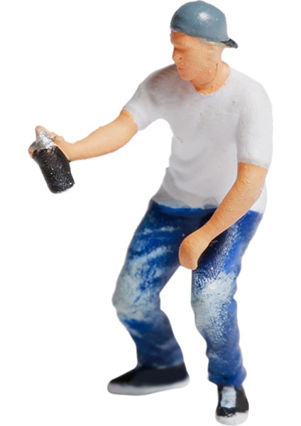 1:87 Diorama Grafiti Figür Reçinesi Insanlar Siku Boy White Için Bebek Tren Yol Düzeni (Yurt Dışından) fiyatları