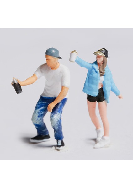 1:87 Diorama Grafiti Figür Reçinesi Insanlar Siku Boy White Için Bebek Tren Yol Düzeni (Yurt Dışından) fırsatları