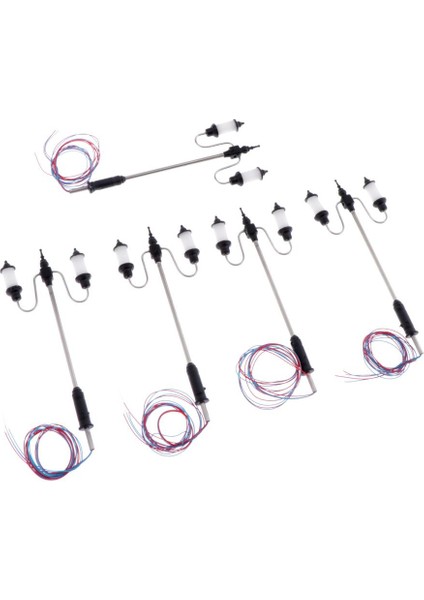 5 Adet Model Demiryolu Tren Lambaları Led'ler Mini Havadar Bahçe / Çim / Minyatürler Peyzaj Aydınlatma Lambaları Sokak Lgıhts Ho Ölçeği 7cm 3V - F (Yurt Dışından)