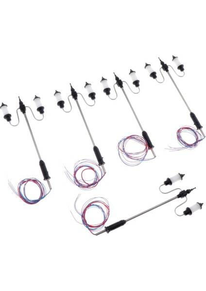 5 Adet Model Demiryolu Tren Lambaları Led'ler Mini Havadar Bahçe / Çim / Minyatürler Peyzaj Aydınlatma Lambaları Sokak Lgıhts Ho Ölçeği 7cm 3V - F (Yurt Dışından)